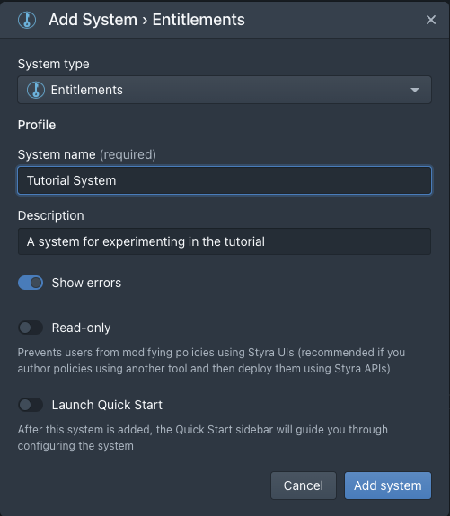 Figure 2 - Add Entitlements System